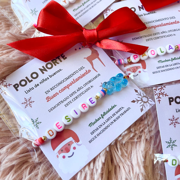 Pulsera personalizada navidad.