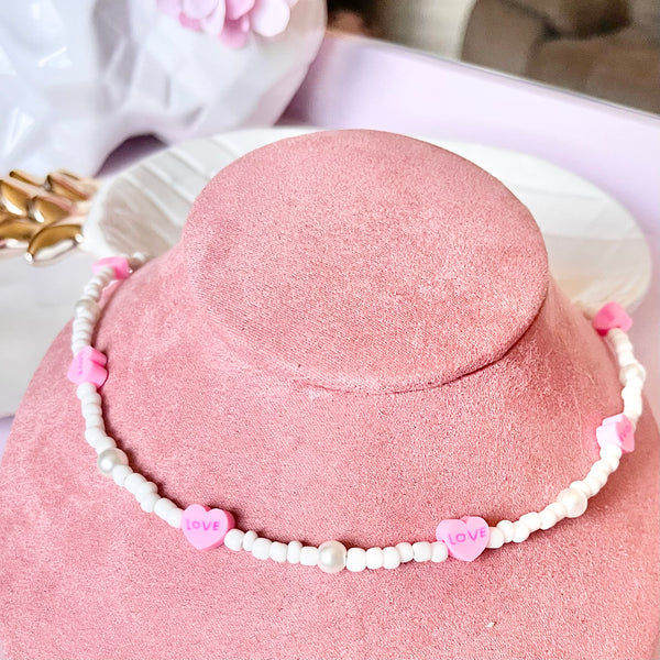 Collar corazón Pink.